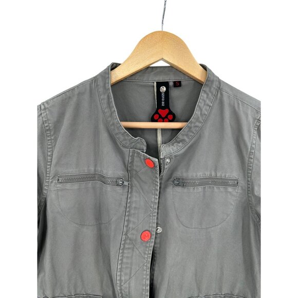 Azona A02 Meow Meow Utility Coat Womens Size S Cat Neutral Eclectic‎ Urban - Picture 10 of 11